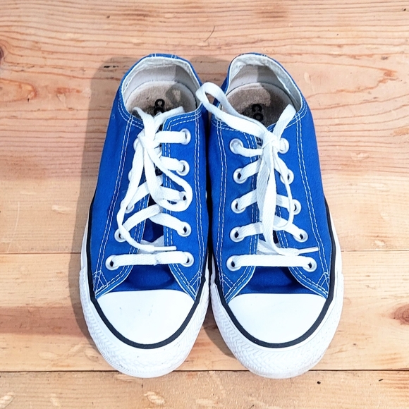 Converse All Star Chuck Taylor Blue Sneakers Low Top Canvas Shoes Women's Size 6 - Picture 4 of 12